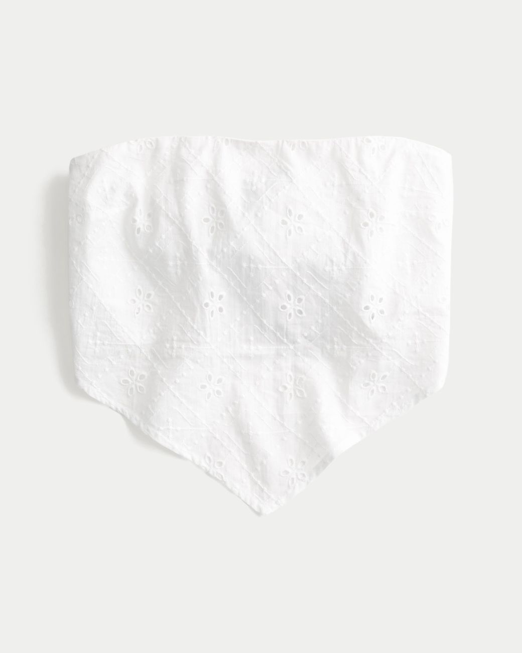 Hollister White Easy Eyelet Bandana Top