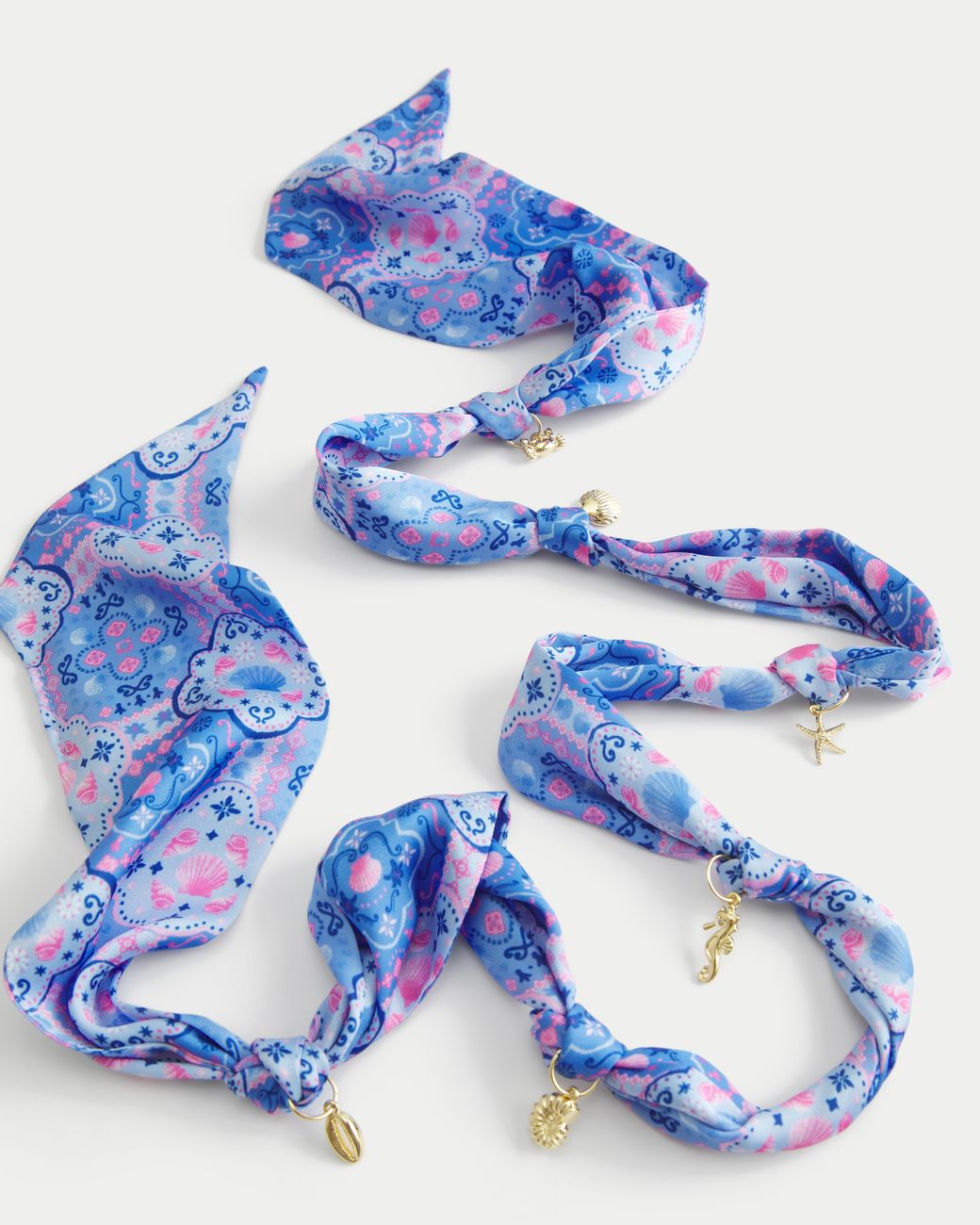 Hollister Blue Scarf Charm Belt