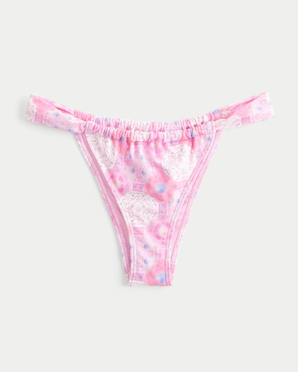Hollister Pink Wide Strap Cheekiest Bikini Bottom