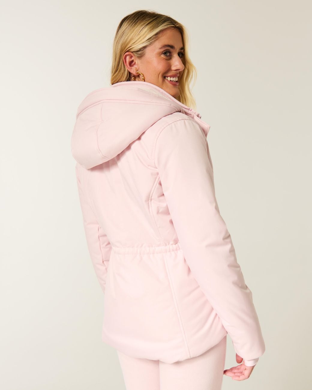 Hollister Pink Faux Fur-lined All-weather Jacket