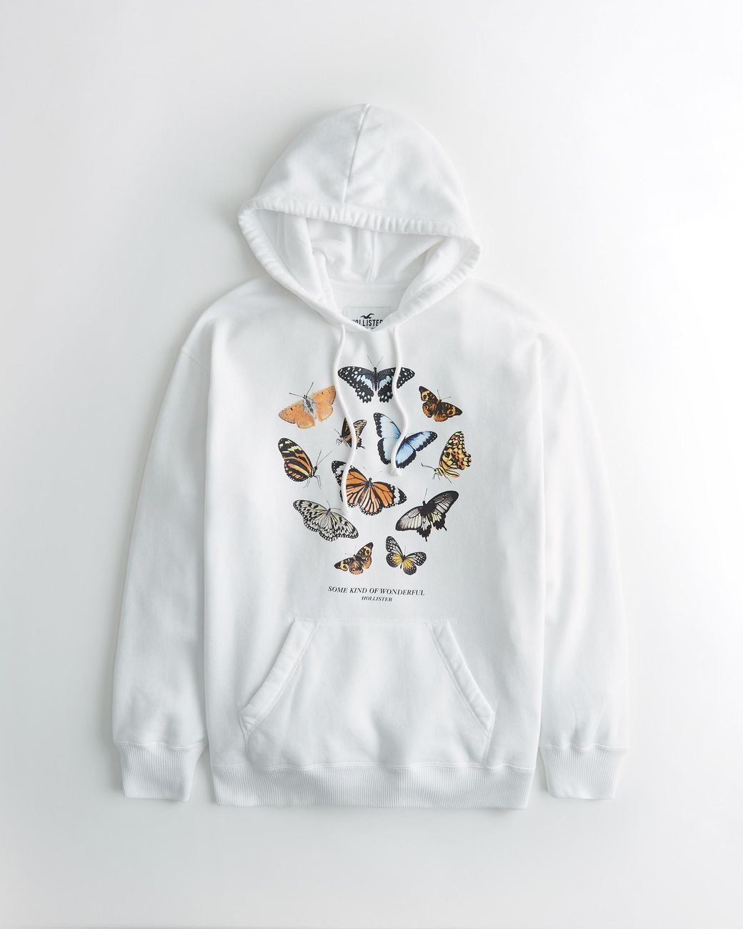 Hollister Oversized Butterfly Graphic Hoodie in White | Lyst UK