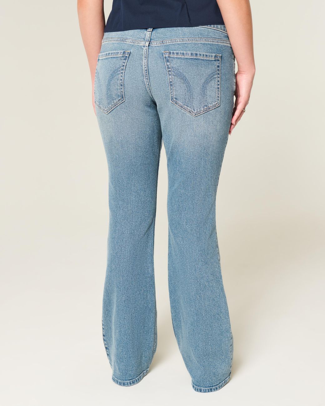 Hollister Blue Low-rise Medium Wash Bootcut Jeans