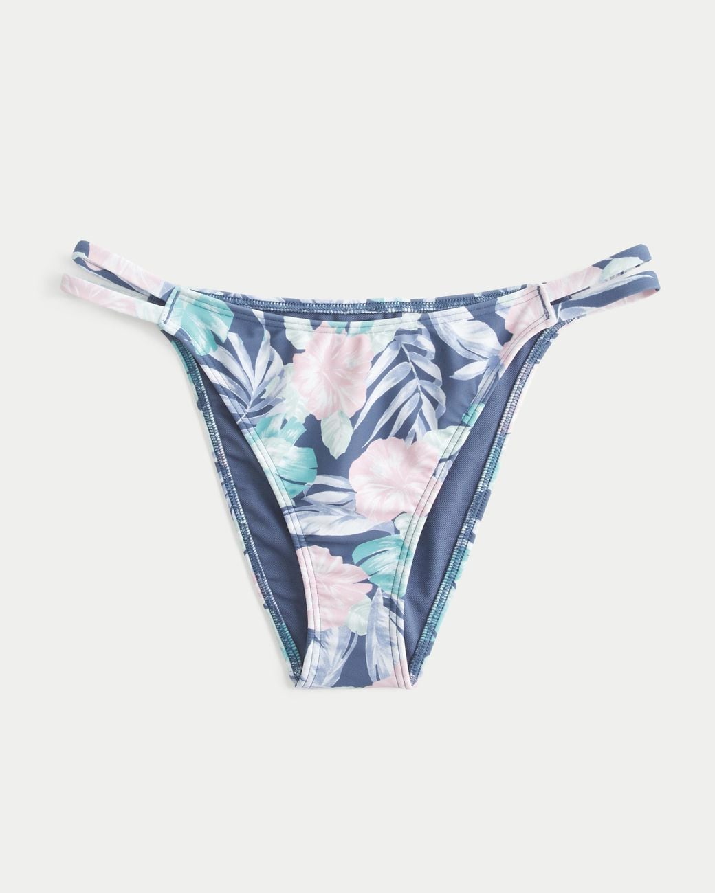 Hollister Blue Double Strap Cheeky Bikini Bottom