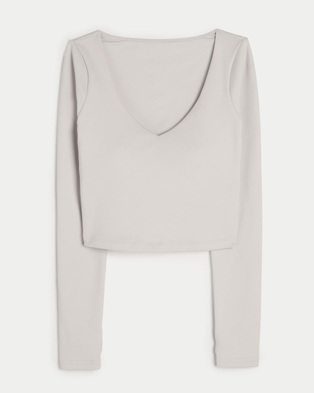 Hollister White Gilly Hicks Active Recharge Long-sleeve Plunge Top