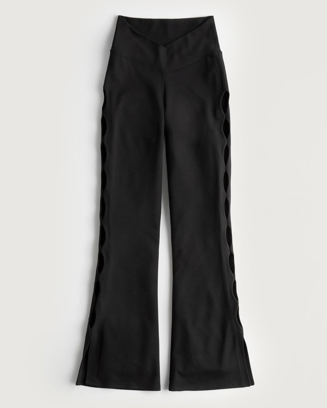 Hollister Social Tourist Ultra Highrise Knit Cutout Flare Pants in