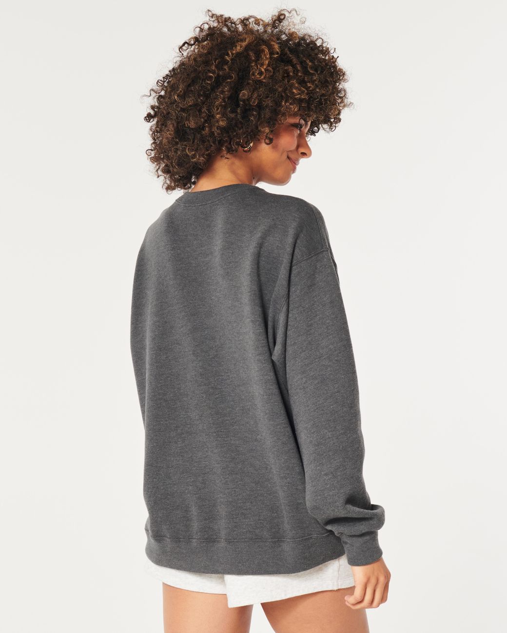 Hollister Oversized Lake Geneva Switzerland Graphic Crew
