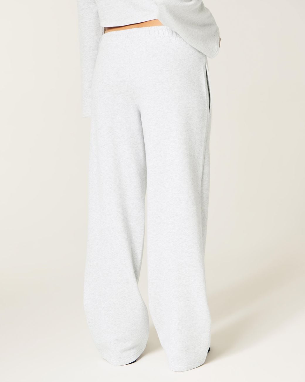 Hollister White Low-rise Baggy Sweatpants