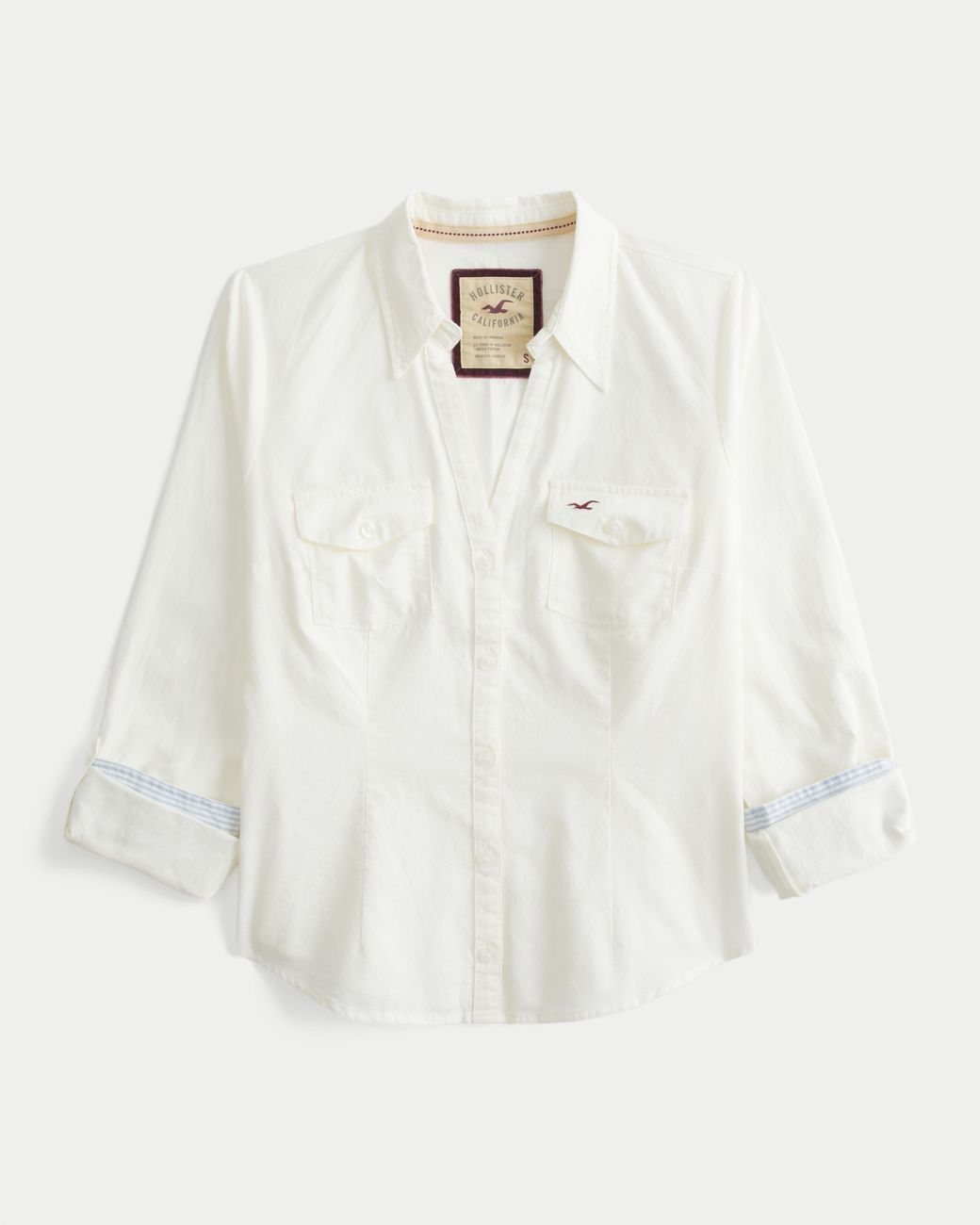 Hollister White Oxford Icon Shirt