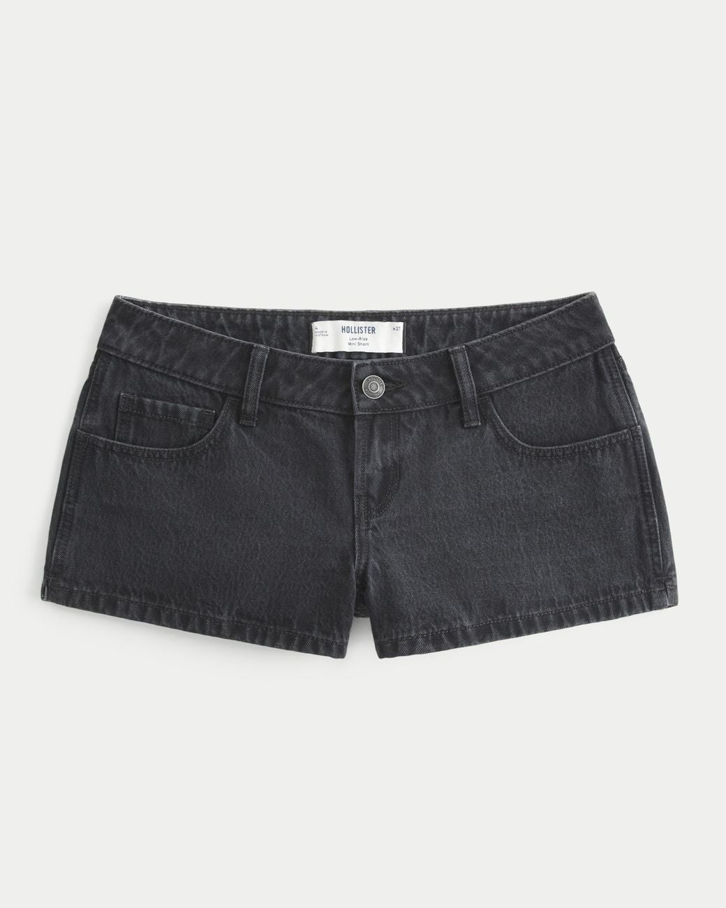 Hollister Low-rise Black Denim Mini Shorts