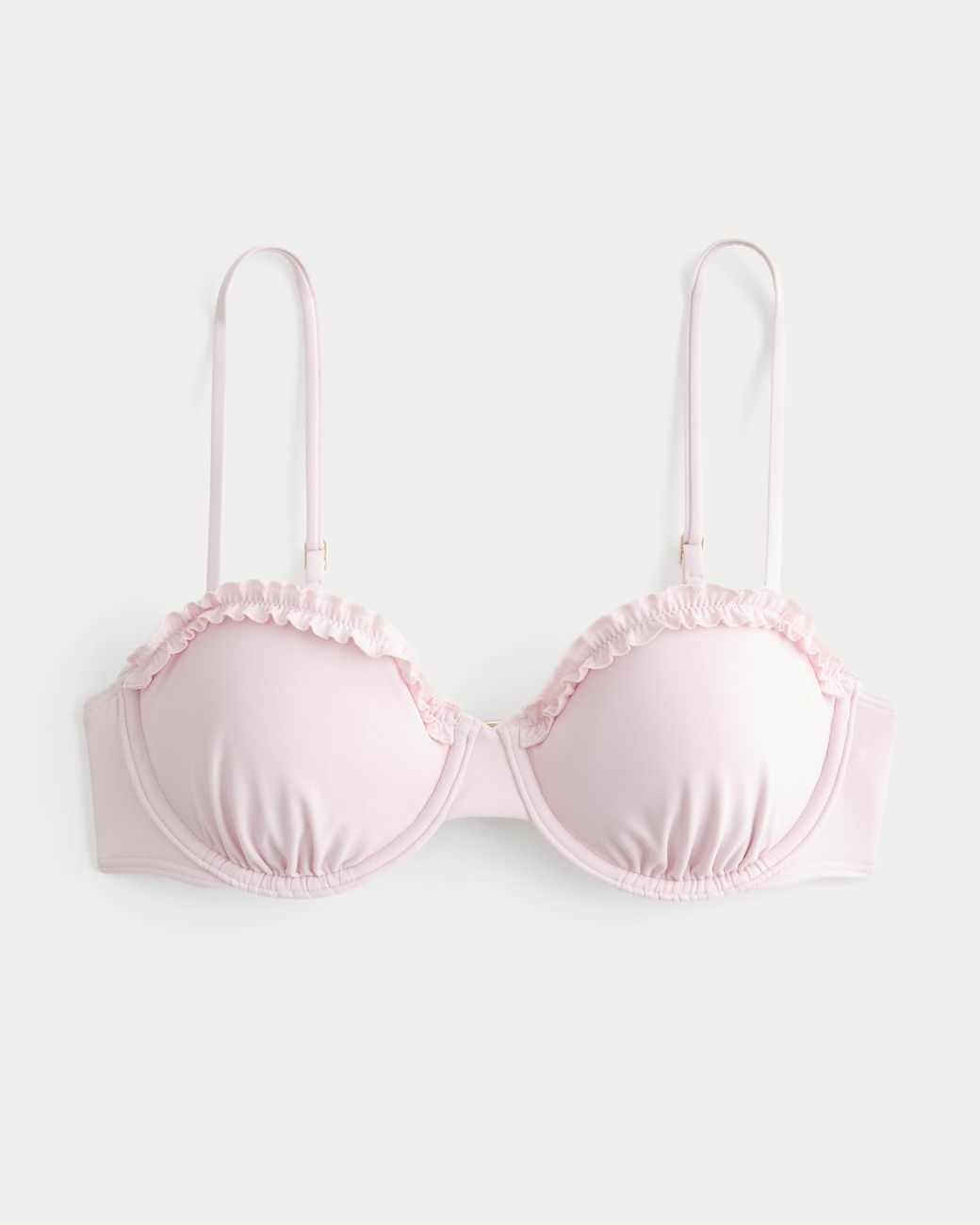 Hollister Pink Ruffle Balconette Bikini Top