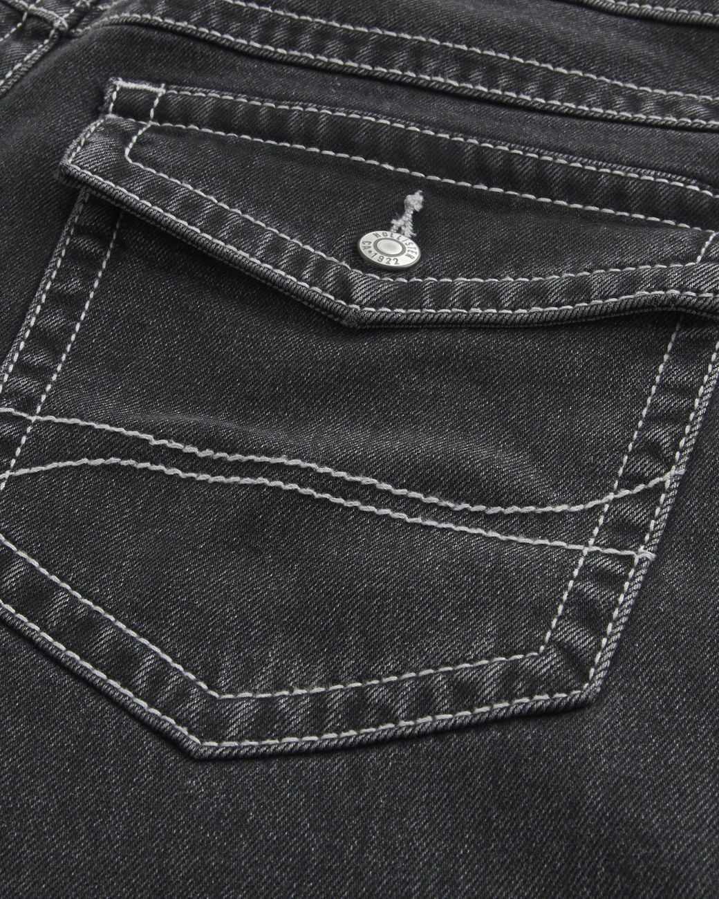 Hollister Blue Black Baggy Bootcut Jeans for men