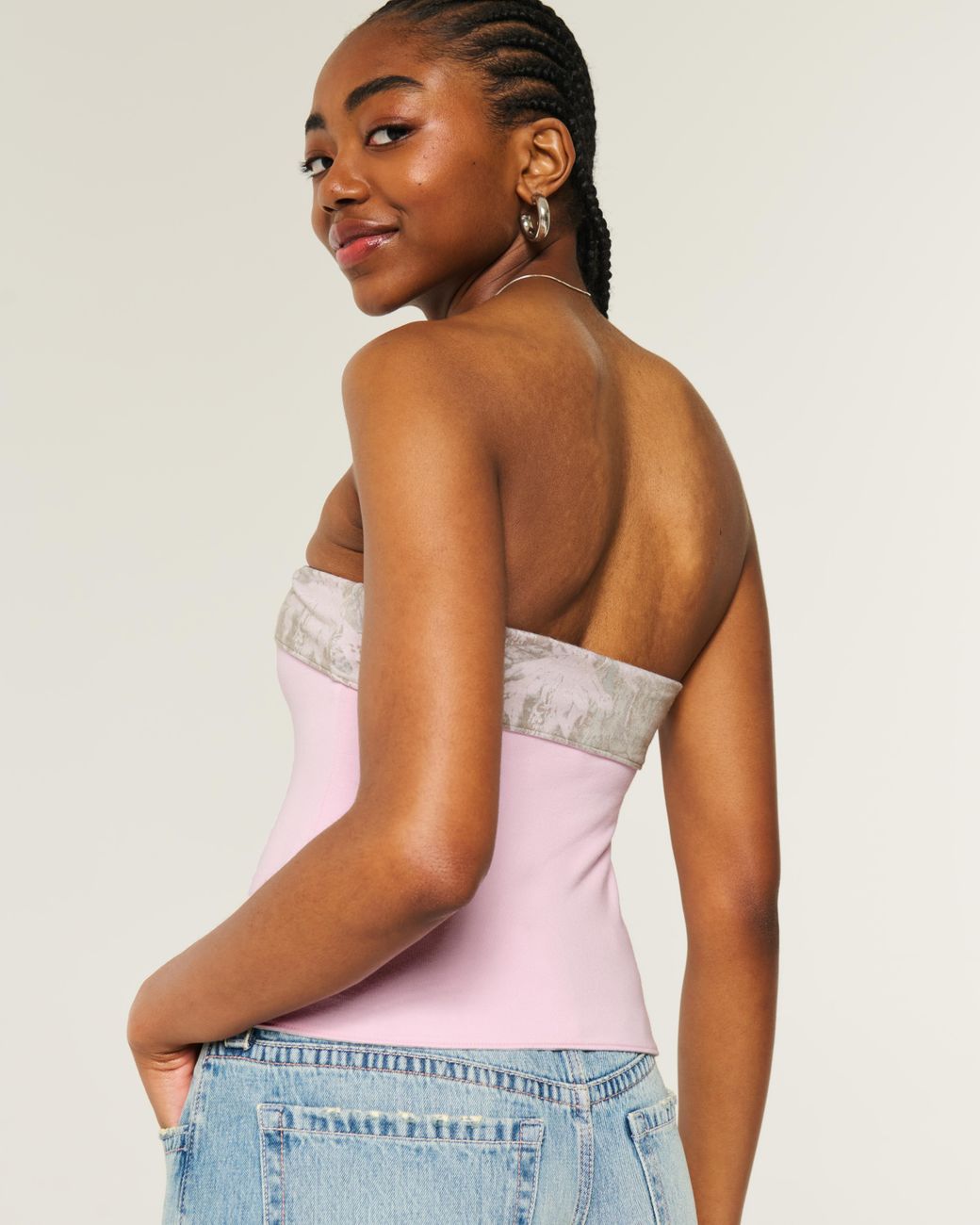 Hollister Gray Taylor Reversible Tube Top