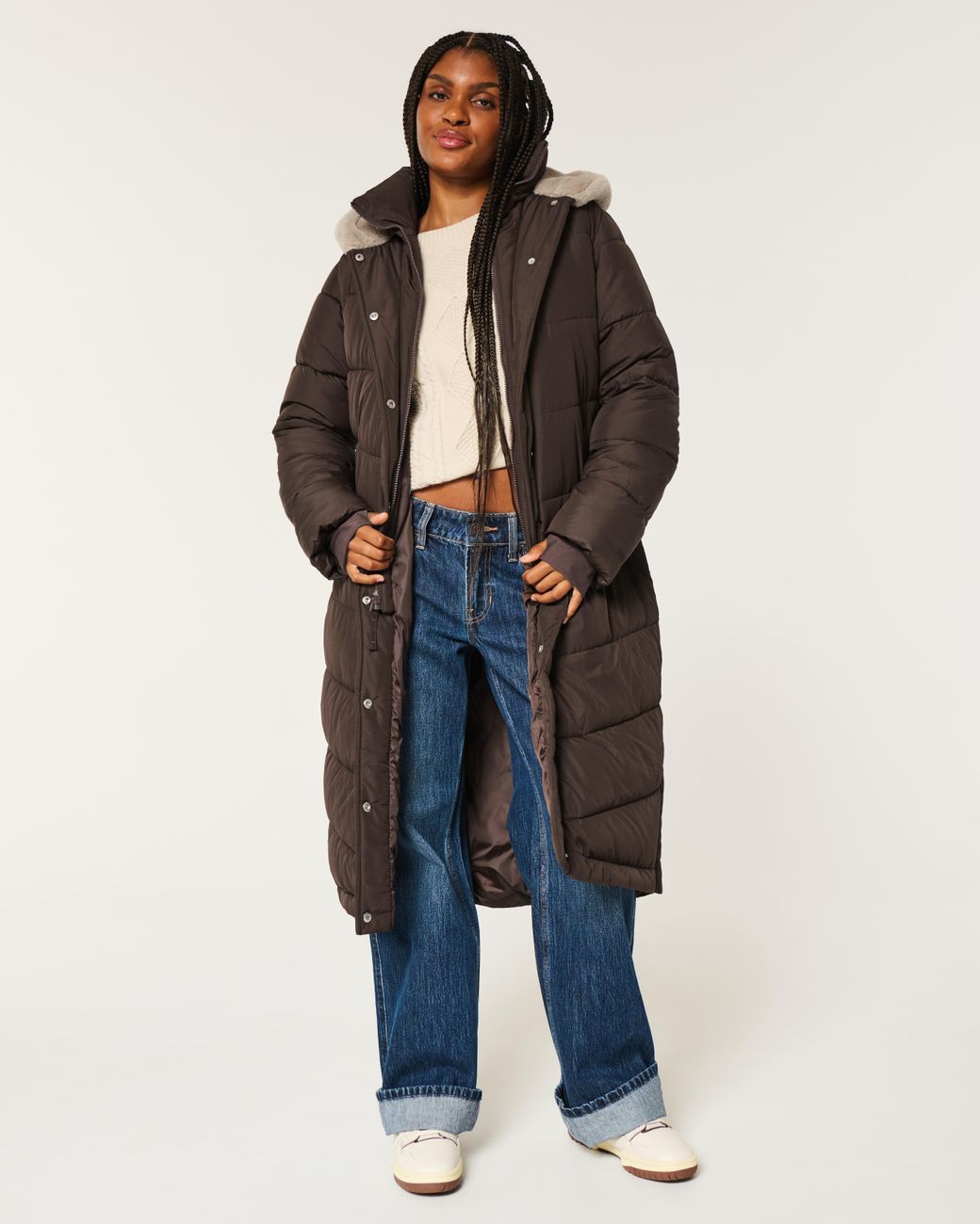 Longline Coat Hollister Brown Coat Sale Longline Down Puffer Parka