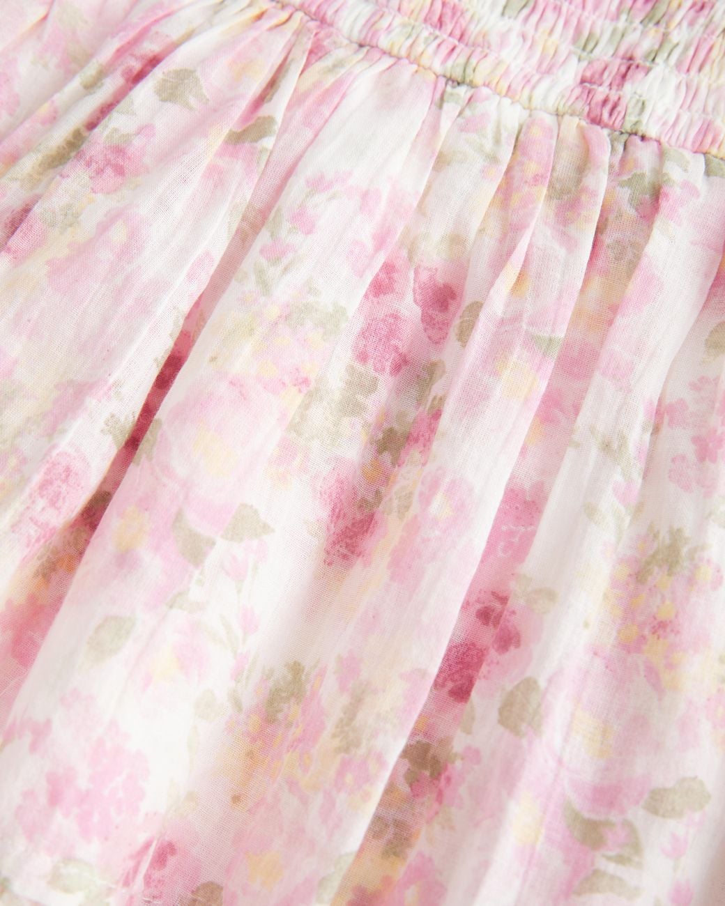 Hollister Pink Mid-rise Smocked Crinkle Voile Mini Skort
