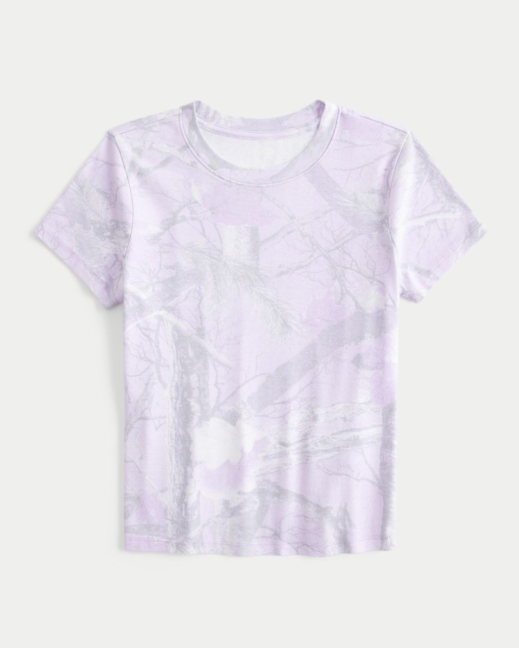 Hollister Purple Camo Crew Baby Tee