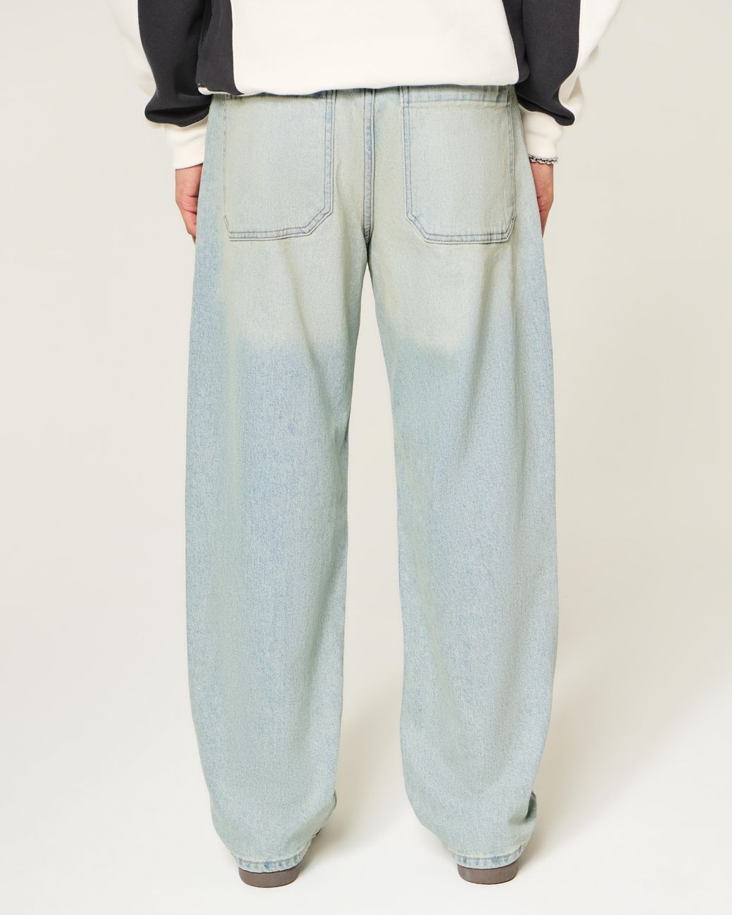 Hollister Blue Light Wash Skater Baggy Jeans for men