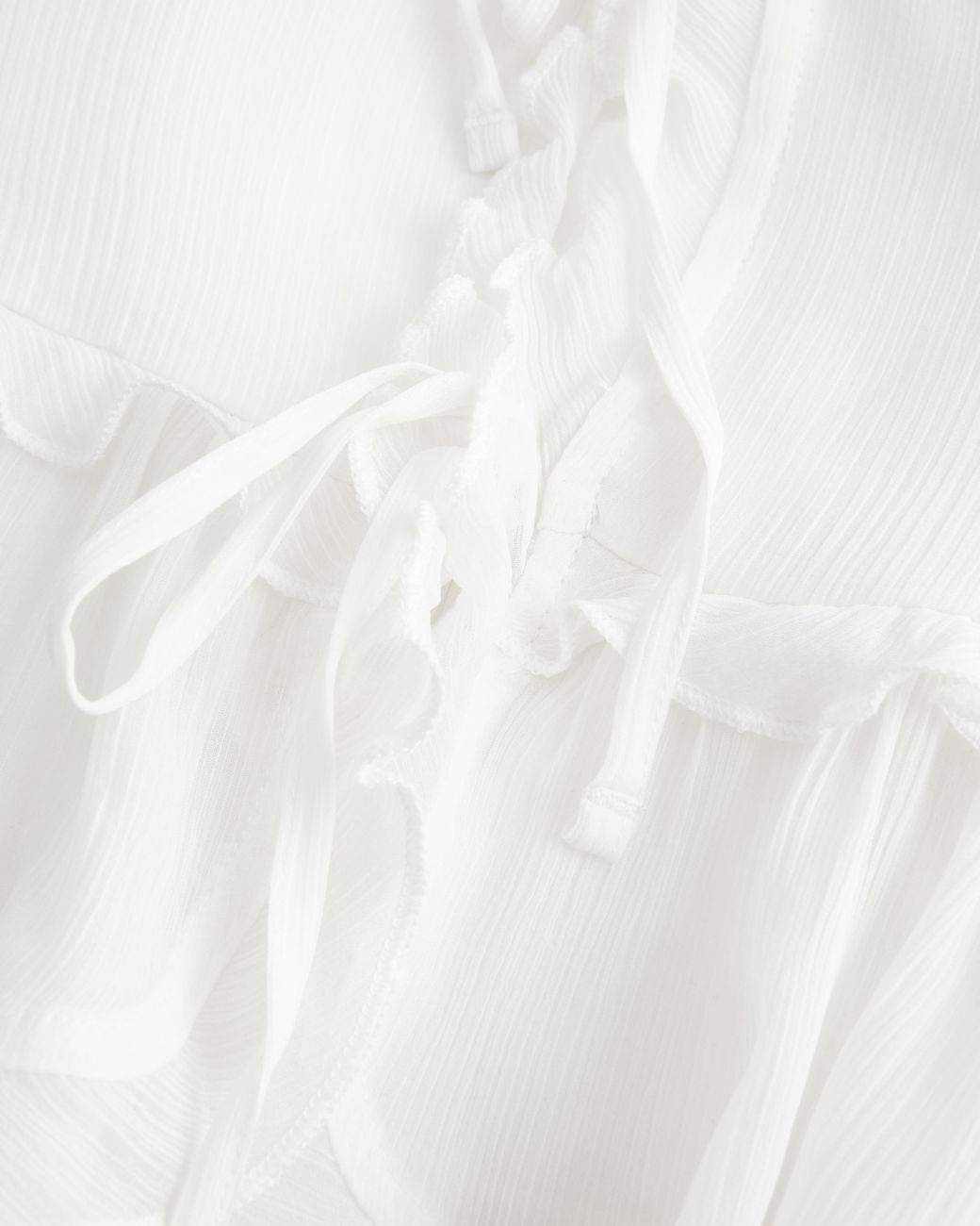 Hollister White Chiffon Ruffle Cami