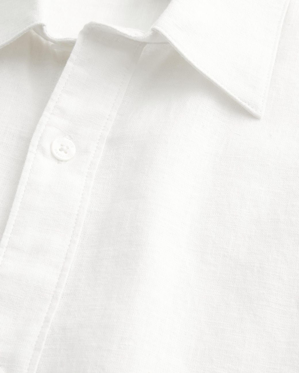 Hollister White Linen-blend Button-through Shirt for men