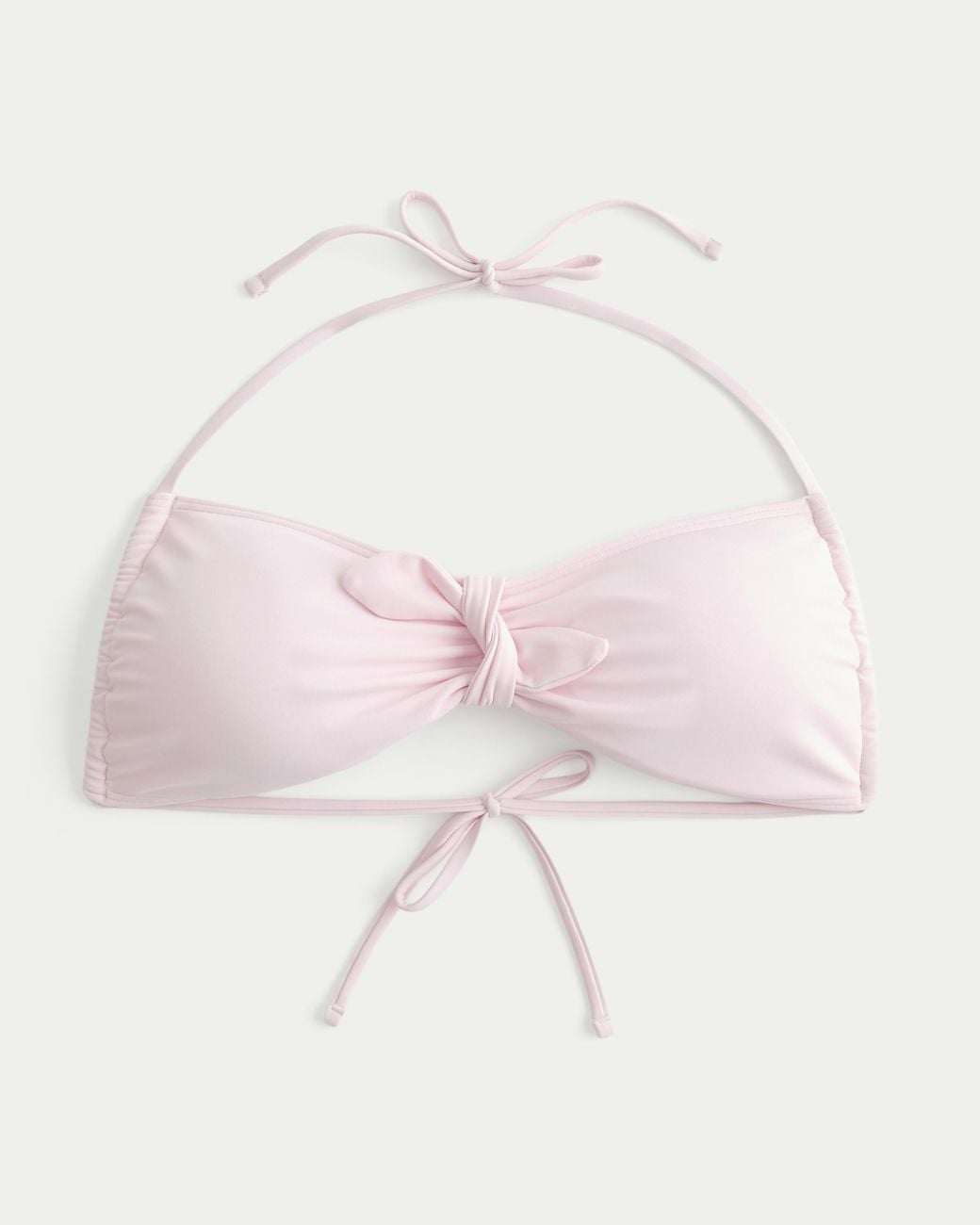 Hollister Pink Front Tie Halter Bikini Top
