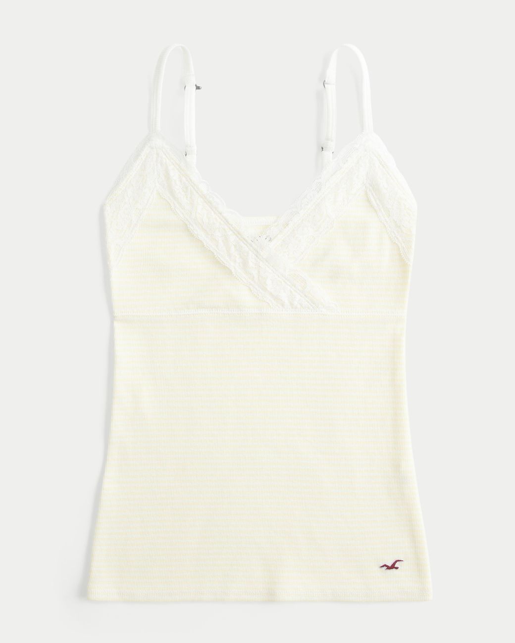 Hollister Natural Wrap Lace Trim Layering Cami