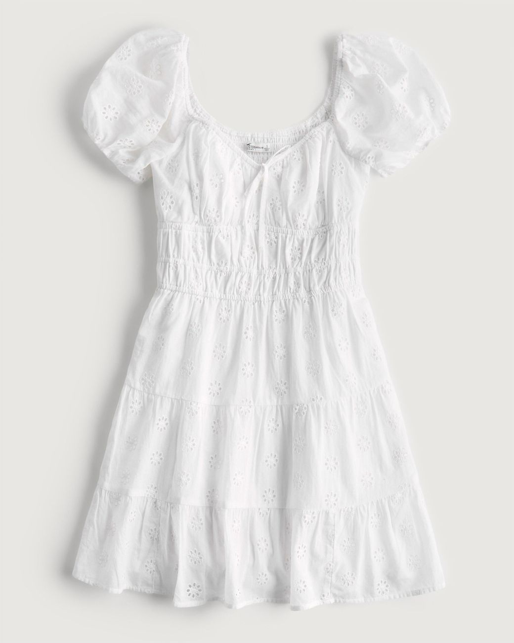 Hollister Shortsleeve Channeled Woven Short Dress in White Lyst UK