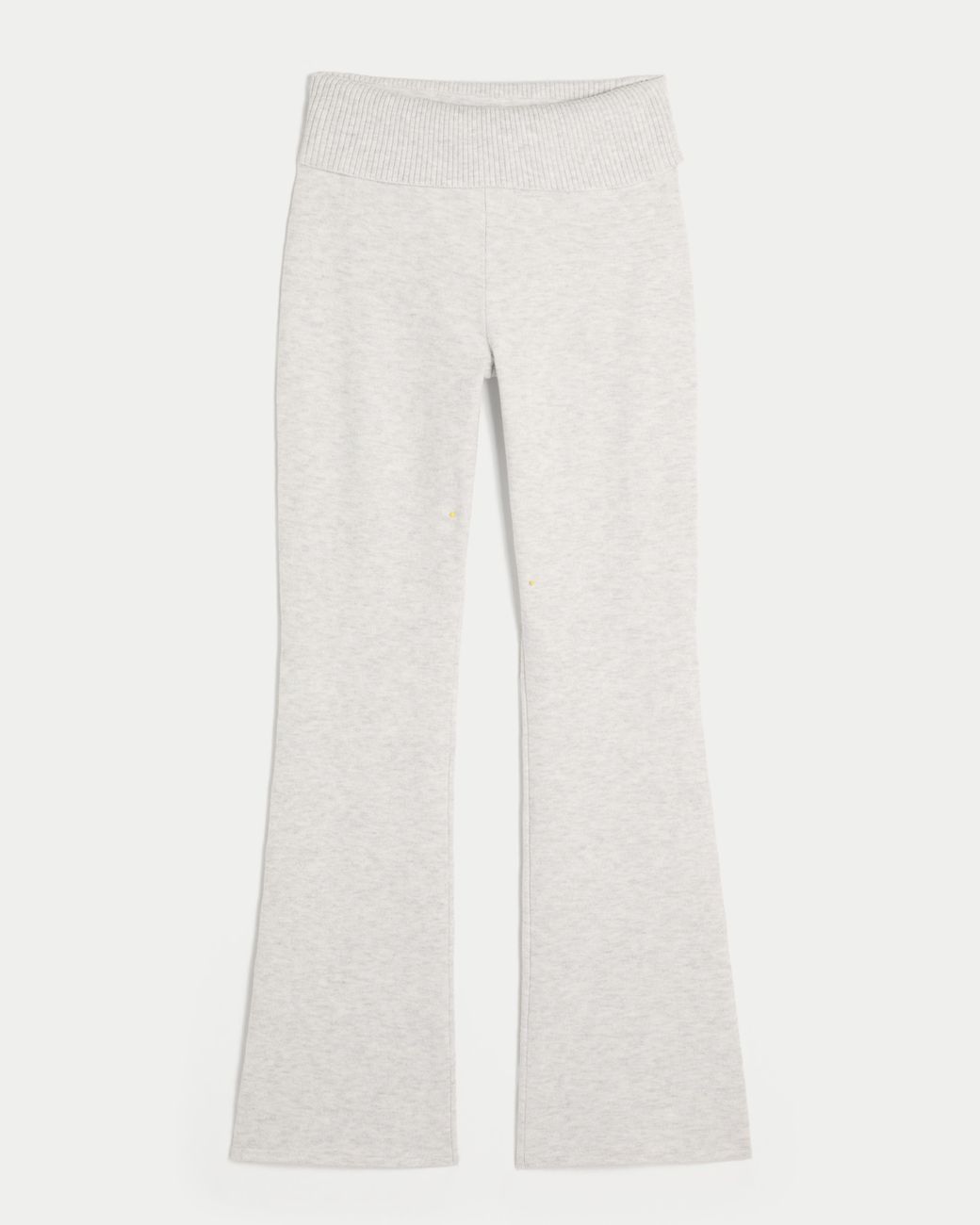Hollister White Gilly Hicks Sweater-knit Foldover Waist Boot Pants