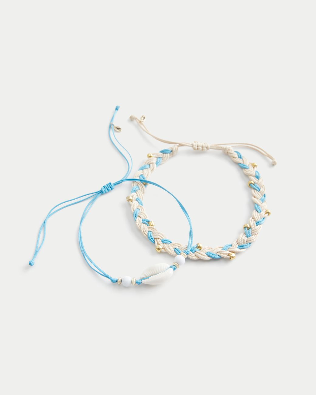 Hollister Blue Puka Anklet 2-pack