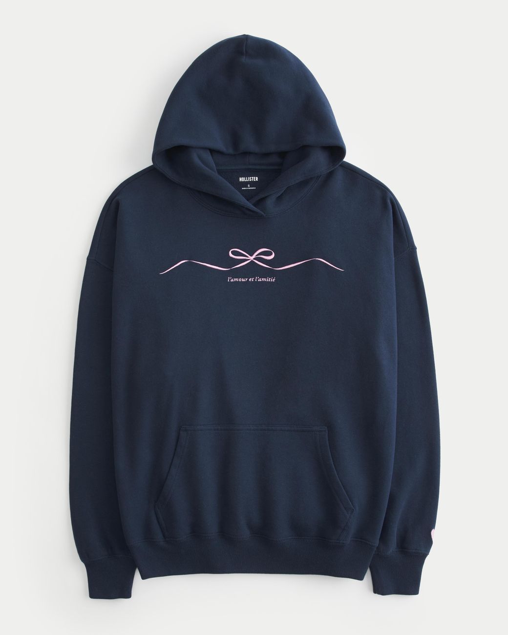 Hollister Oversized Bow Graphic Hoodie in Blue Lyst UK