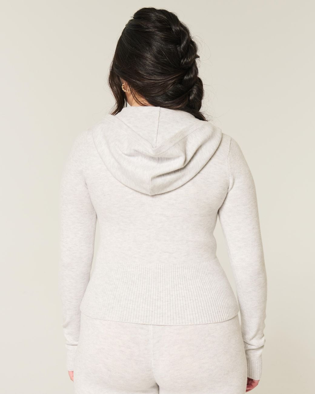 Hollister White Gilly Hicks Zip-up Sweater Hoodie