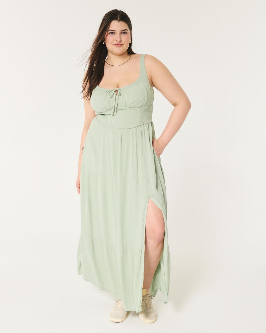 Hollister Hollister Sofia Side-smocked Maxi Dress in Green | Lyst UK Hollister Hollister Sofia Side-smocked Maxi Dress in Green | Lyst UK