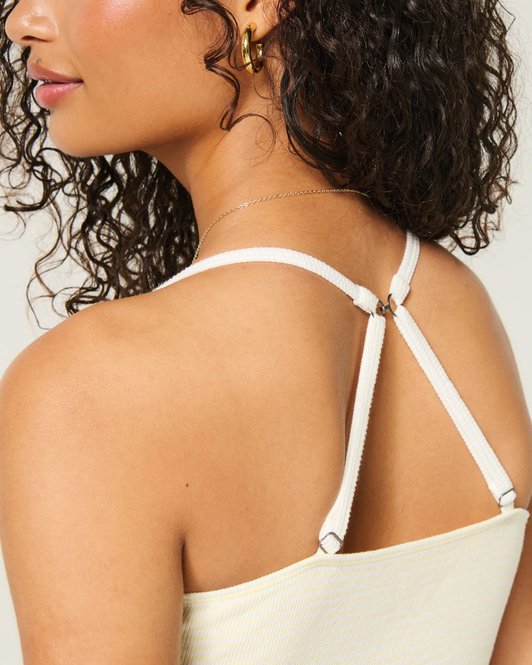 Hollister Natural Wrap Lace Trim Layering Cami
