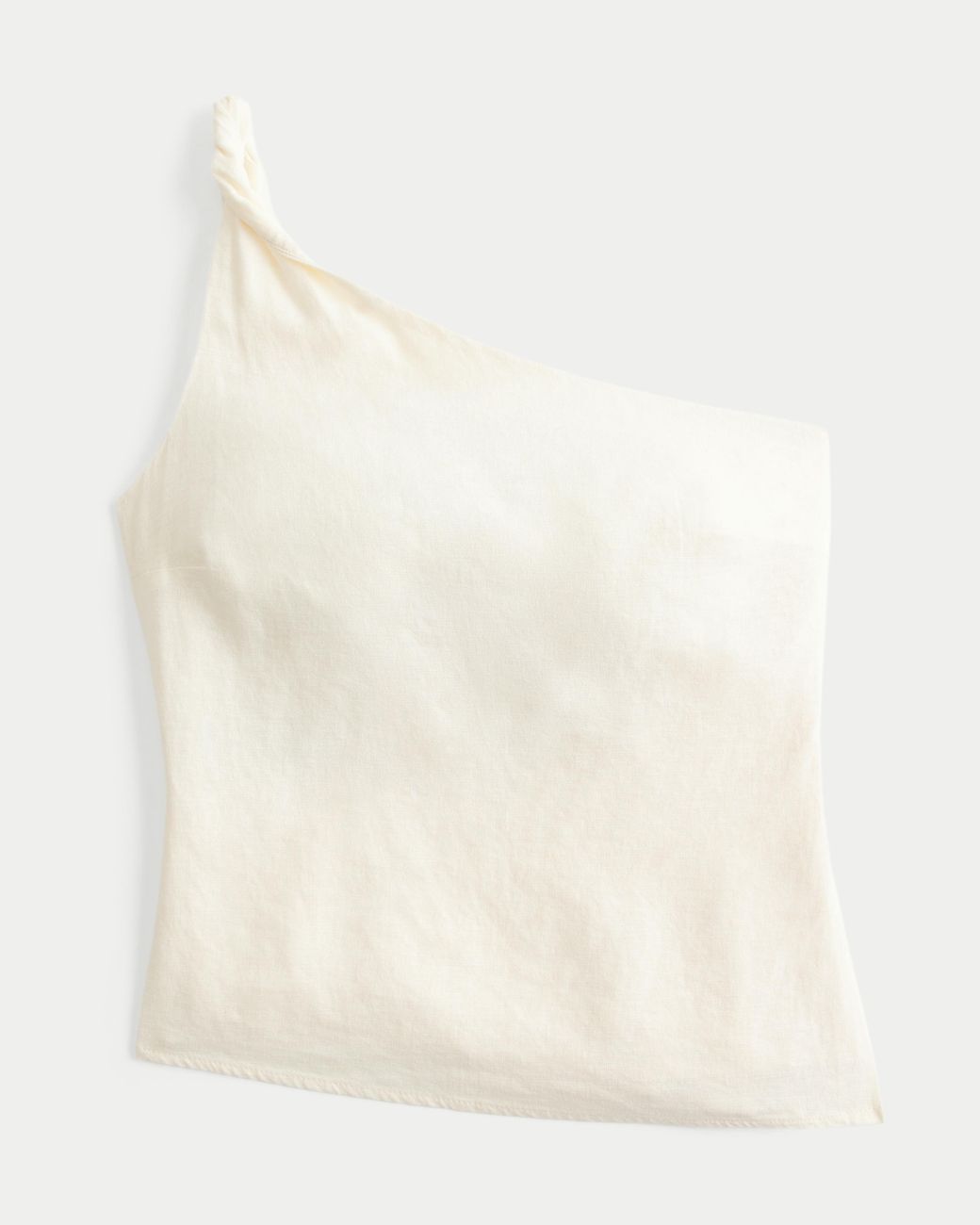 Hollister Natural Linen-blend One-shoulder Top