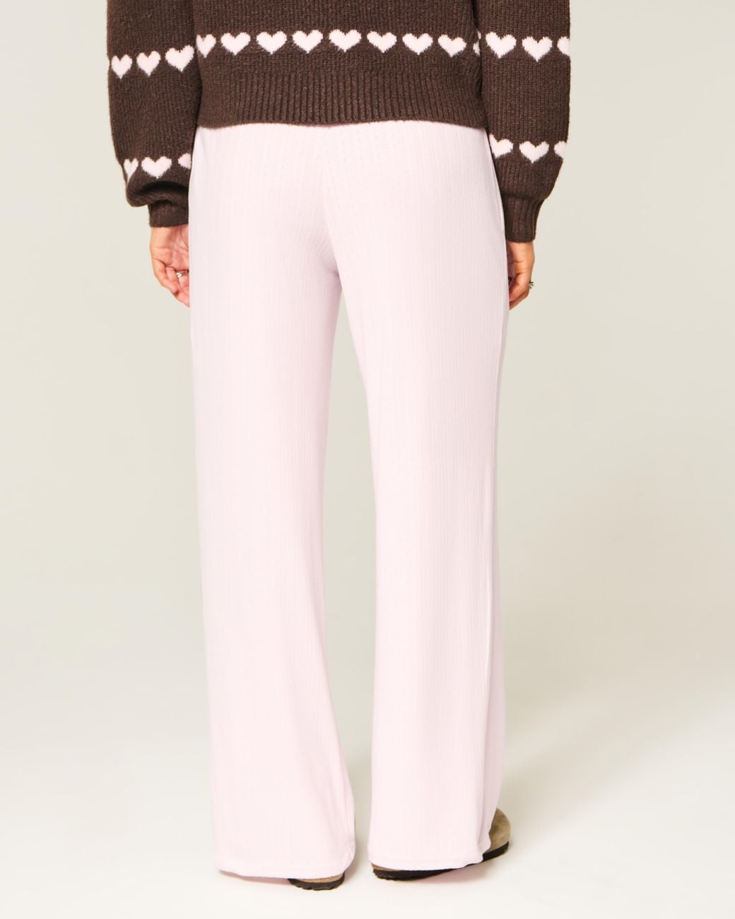 Hollister Pink Always Cozy Pointelle Wide-leg Boxer Pants
