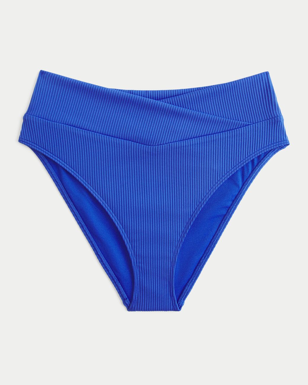 Hollister Blue Ribbed High-waist Bikini Bottom