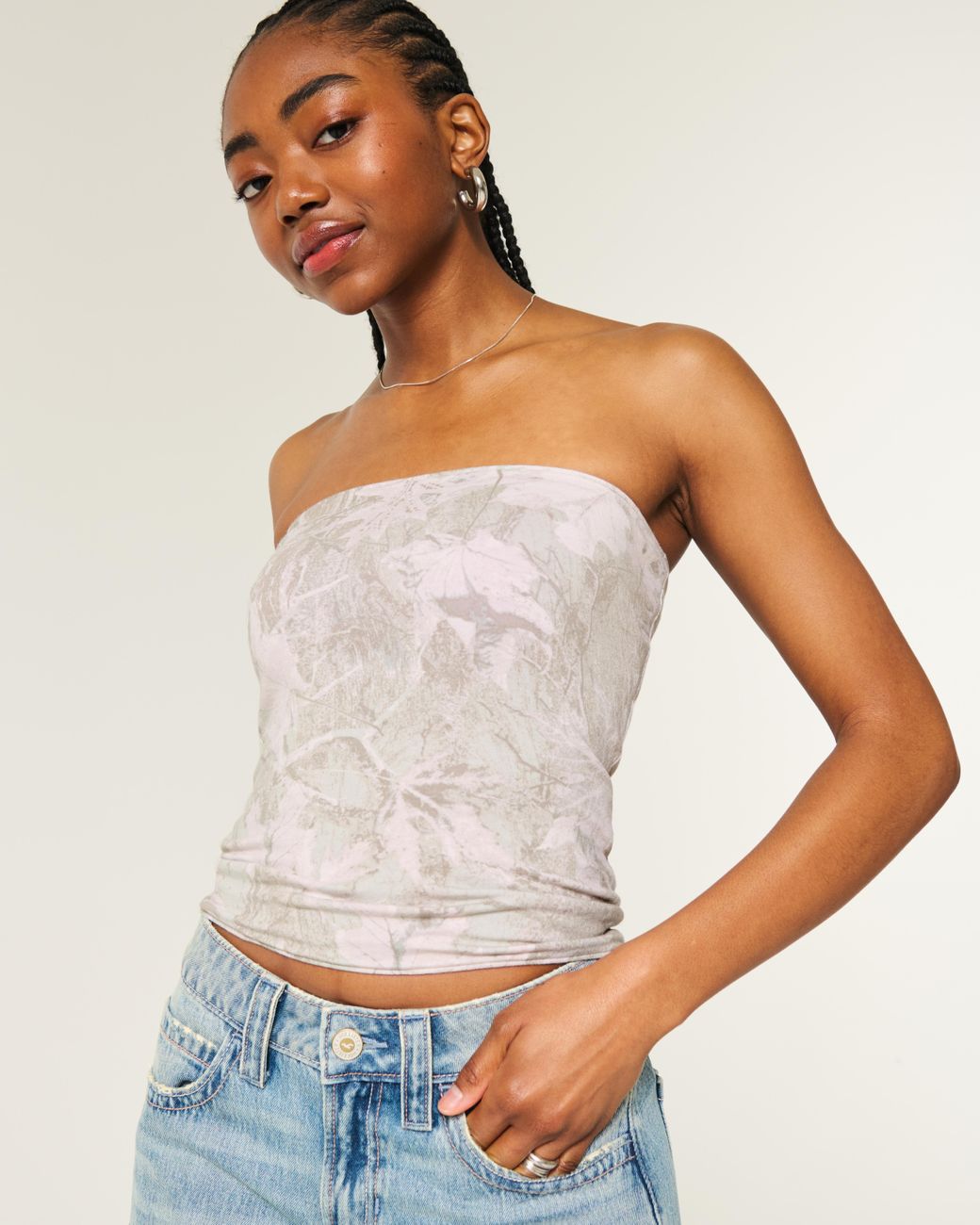 Hollister Gray Taylor Reversible Tube Top