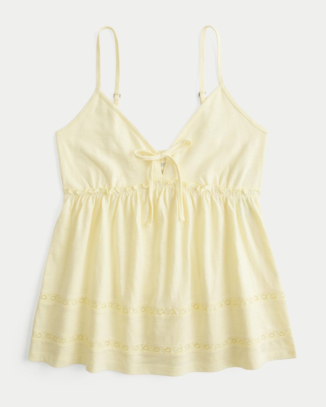 Hollister Yellow Tie-front Babydoll Top