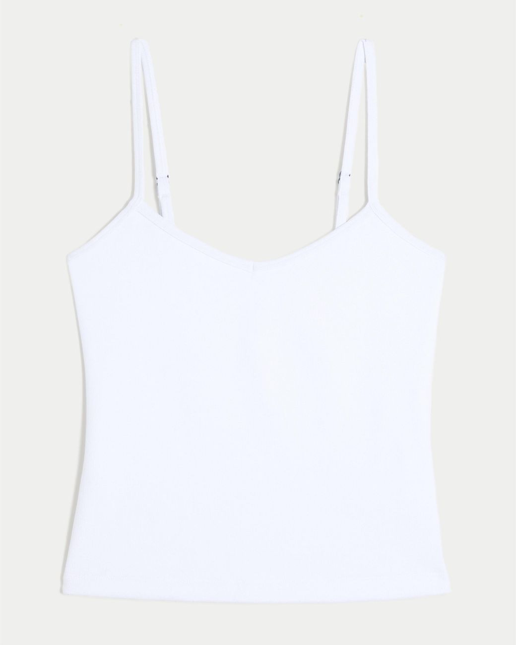 Hollister White Must-have Basics Baby V-neck Cami