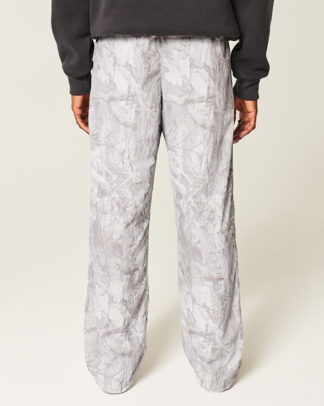 Hollister Gray Camo Baggy Track Pants for men