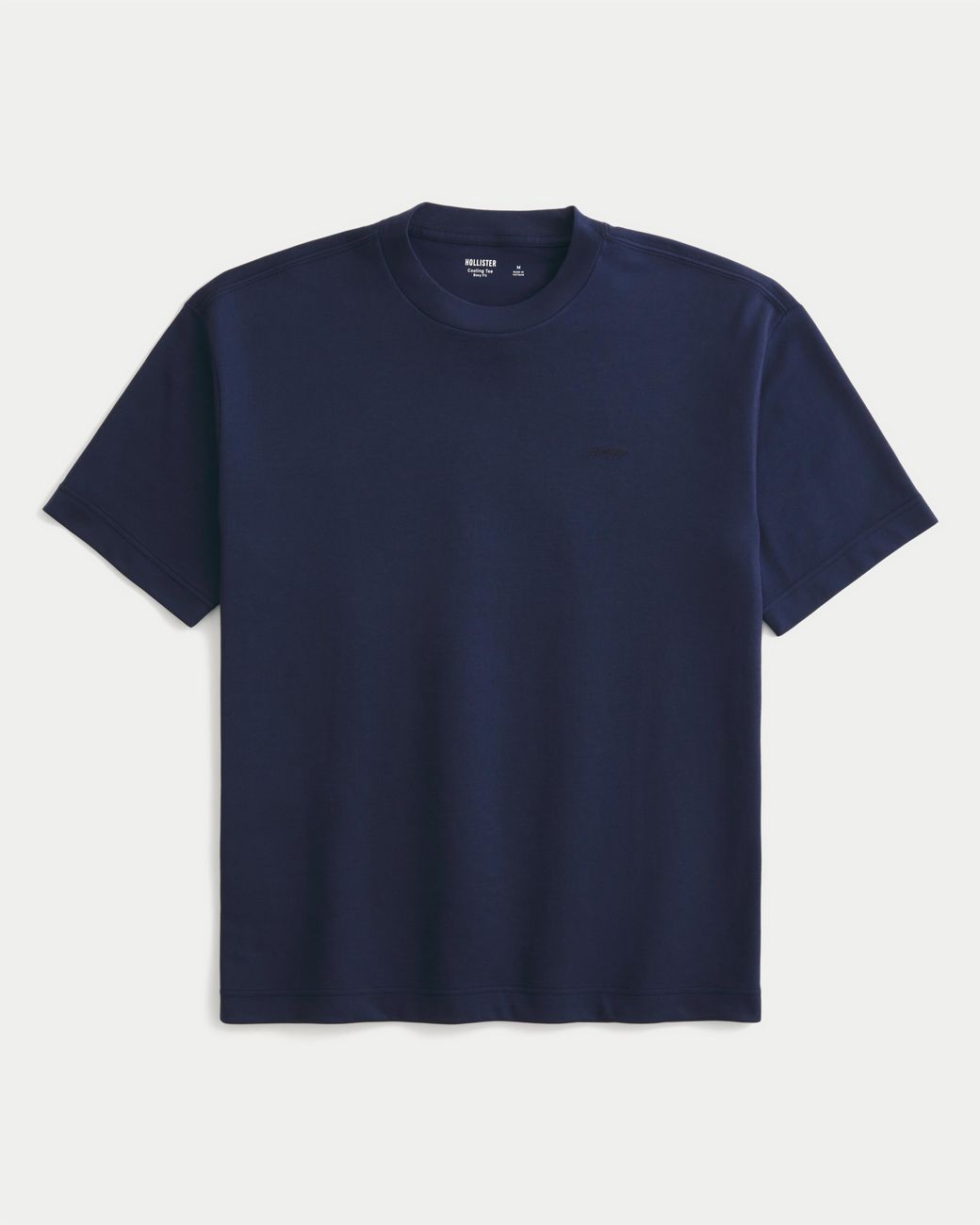 Hollister Blue Boxy Logo Cooling Tee for men