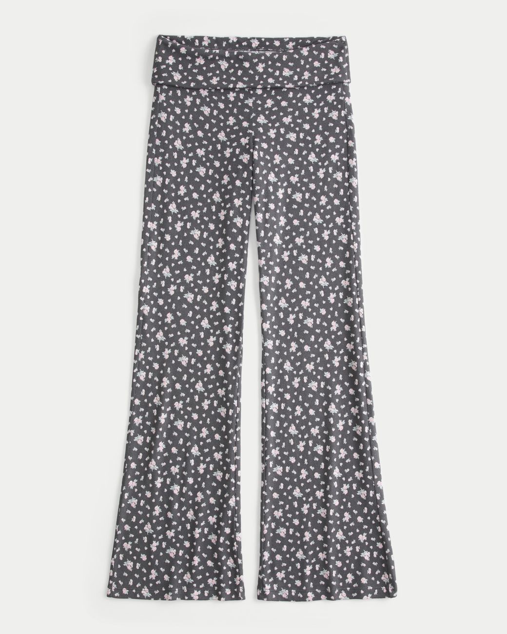 Hollister Multicolor Always Cozy Knit Foldover Waist Flare Pants