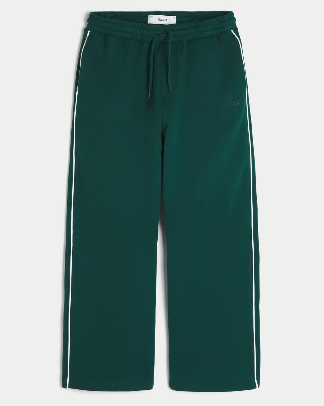 Hollister Green Piped Super Baggy Sweatpants for men