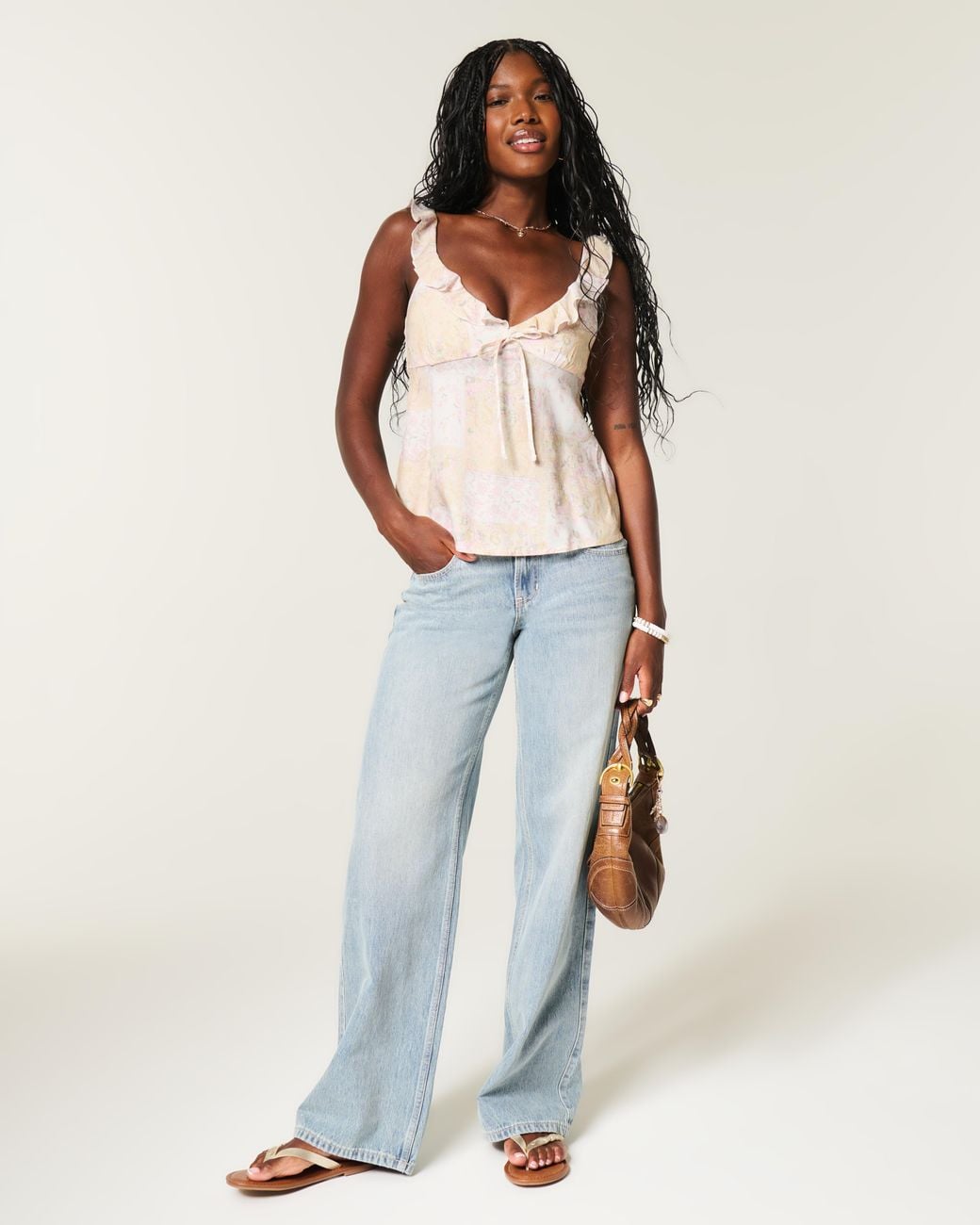 Hollister Natural Easy Ruffle Tank
