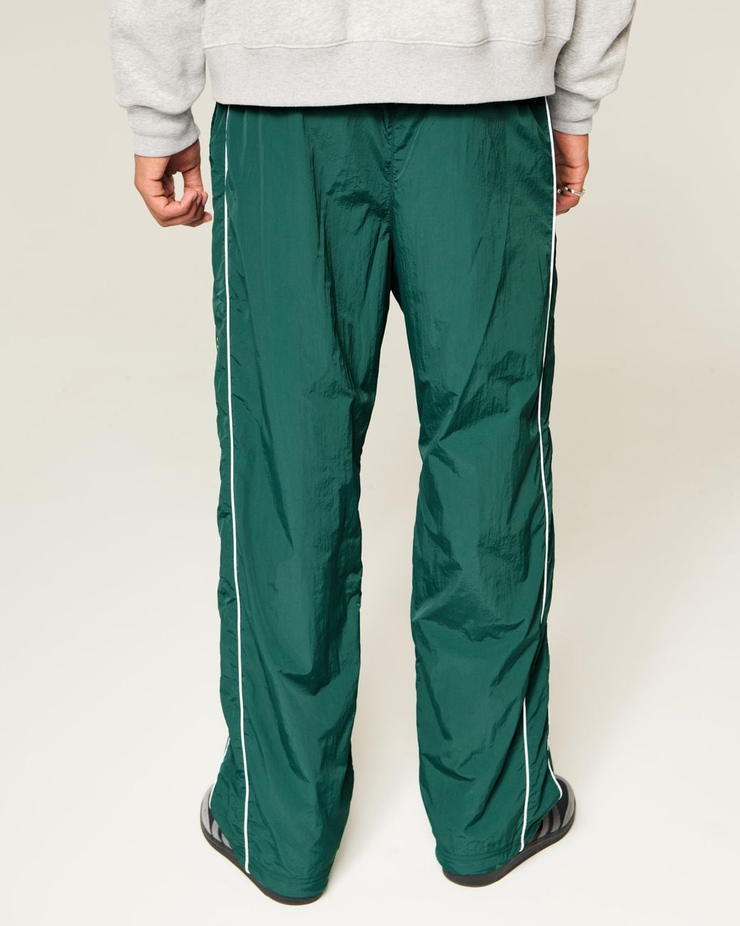 Hollister Green Baggy Track Pants for men