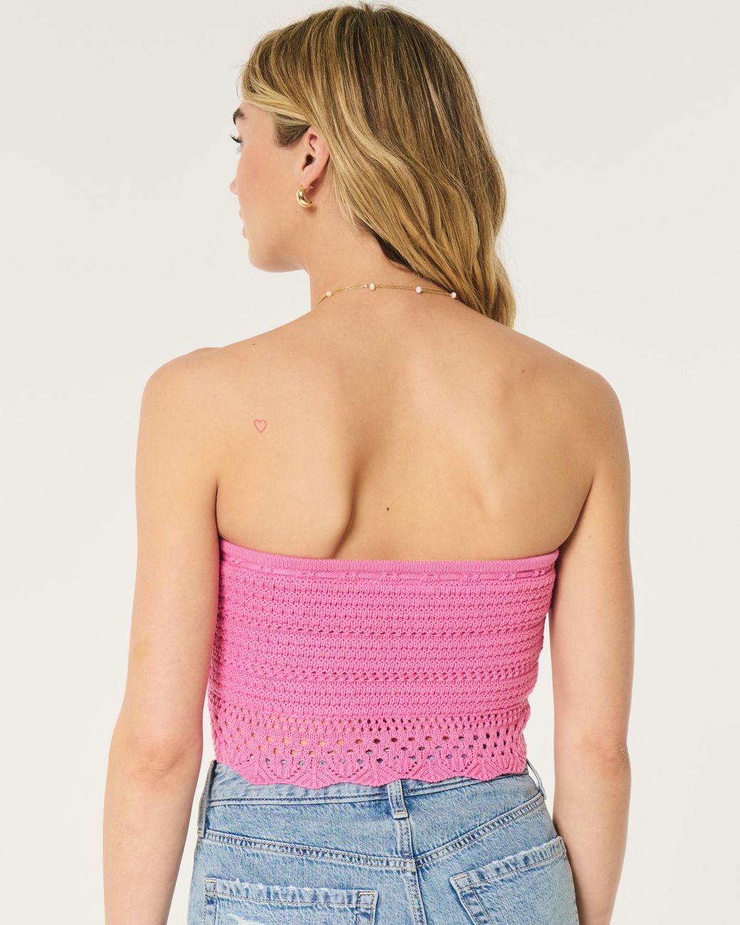 Hollister Crochet style Tube Top in Pink Lyst UK