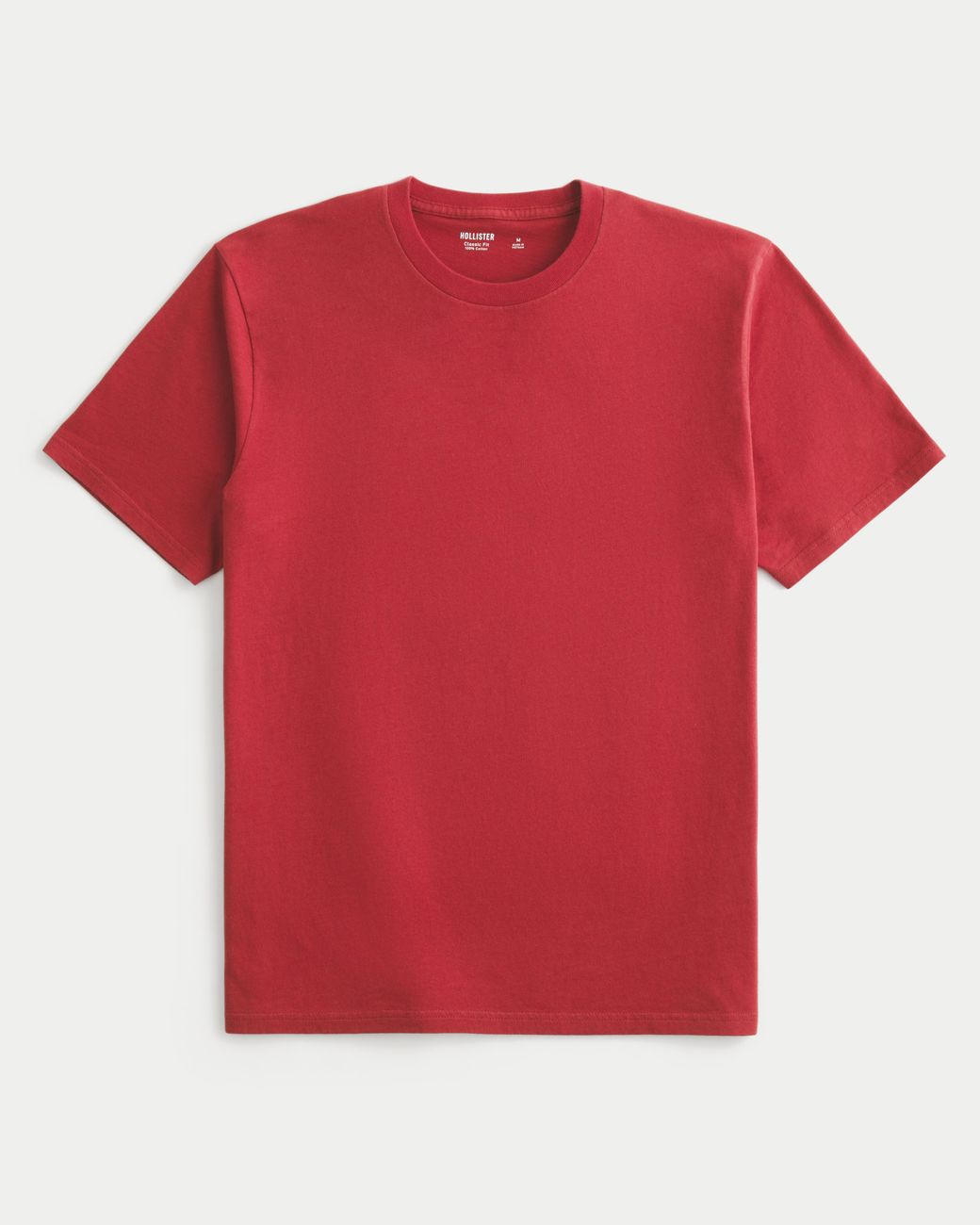 Hollister Red Classic Fit Crew T-shirt for men