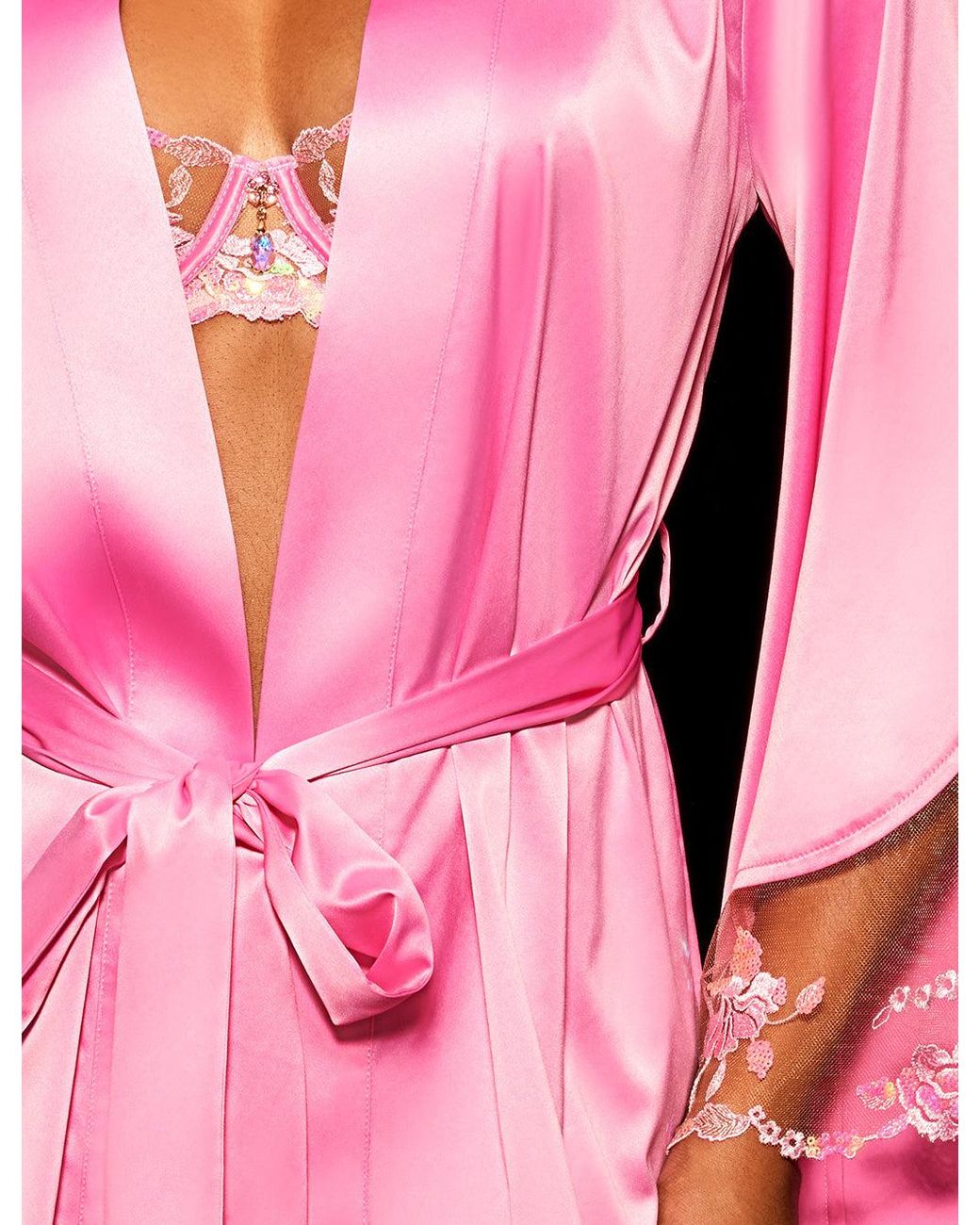 Sparkling Robe Honey Birdette Whitney Sparkling Robe in Pink | Lyst