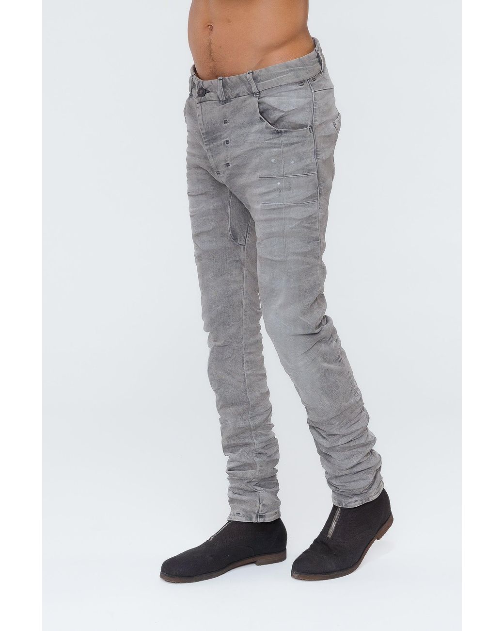 Boris Bidjan Saberi P13.tf Punk Denim in Gray for Men | Lyst