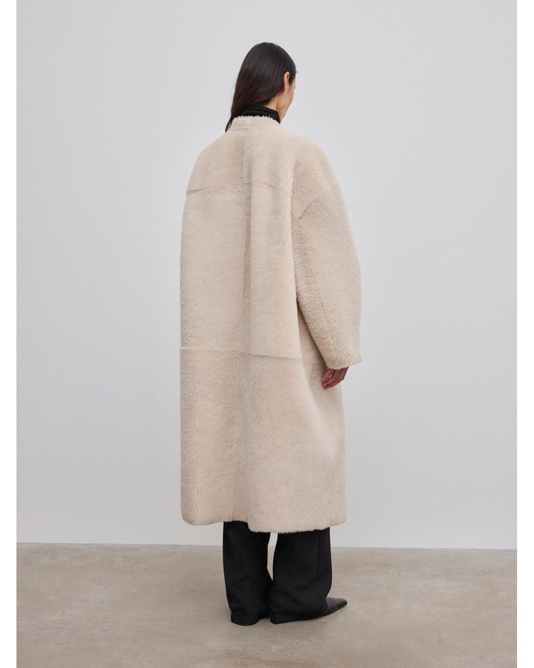 House of Dagmar White Shearling Coat