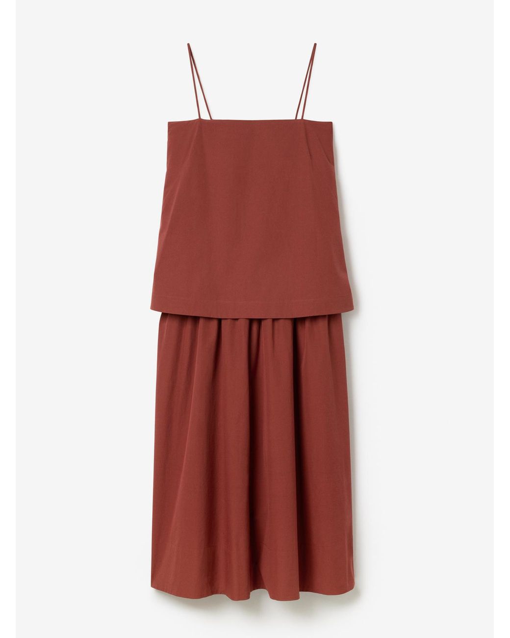 House of Dagmar Red Cotton Strap Dress