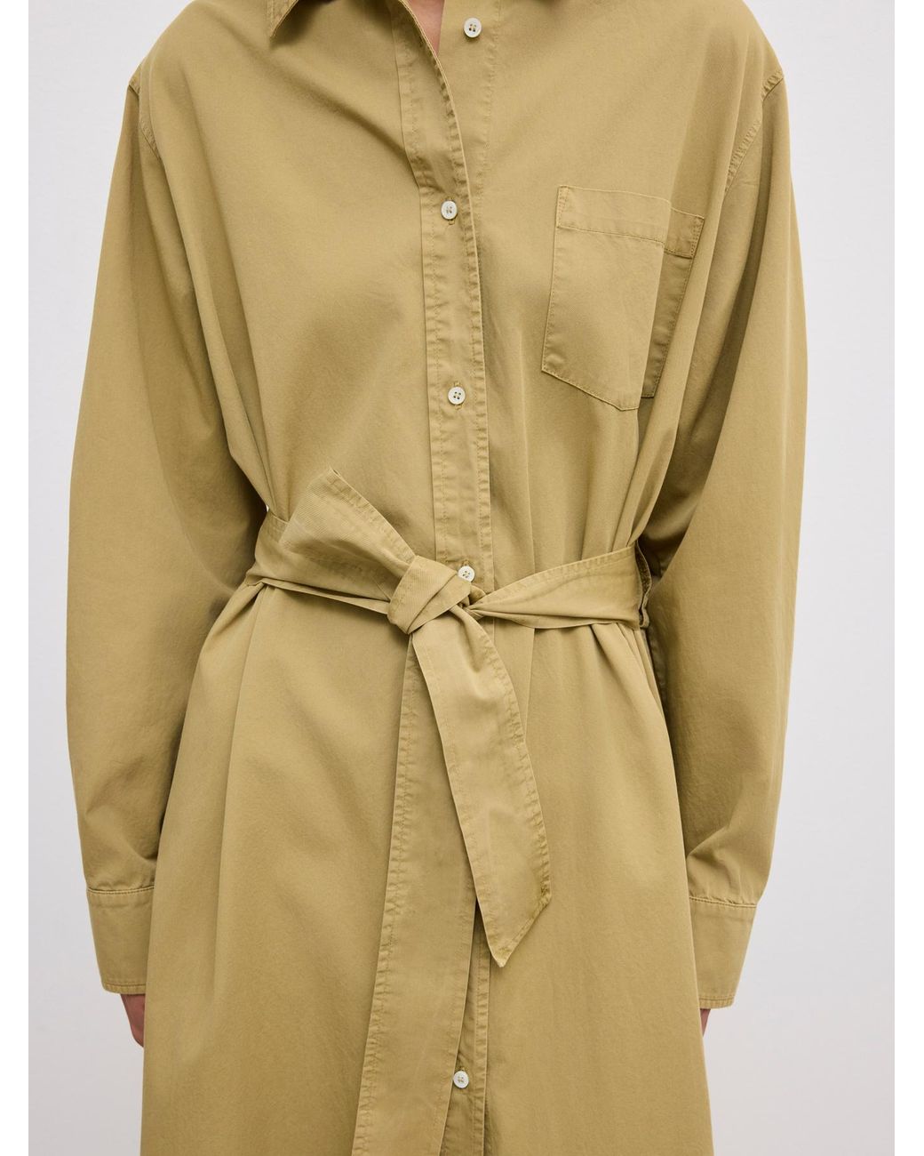 House of Dagmar Metallic Belted Shirt Dress